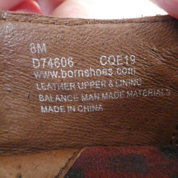 Born Sebra Brown Snakeskin Leather Comfort Loafers Flats Womens 8 - Picture 10 of 13